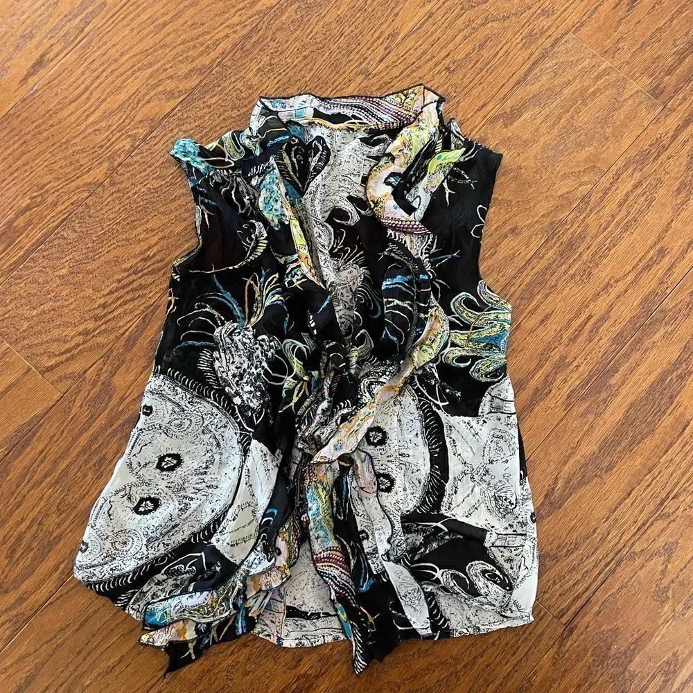 Vintageā
printedāblouse - Picture 4 of 7